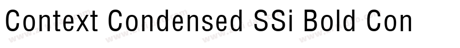 Context Condensed SSi Bold Condensed字体转换